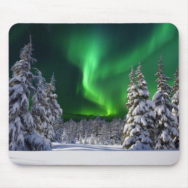 Northern lights during winter mouse pad (Front)