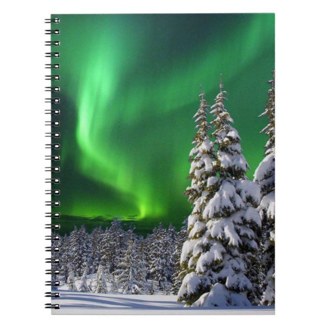 Northern lights during winter  notebook (Front)