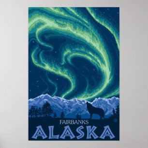Northern Lights - Fairbanks, Alaska Poster