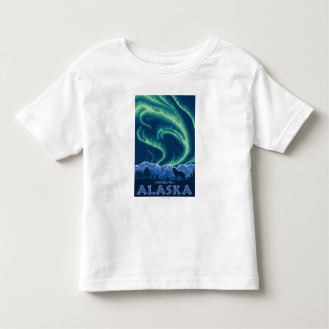 Northern Lights - Fairbanks, Alaska Toddler T-Shirt (Front)