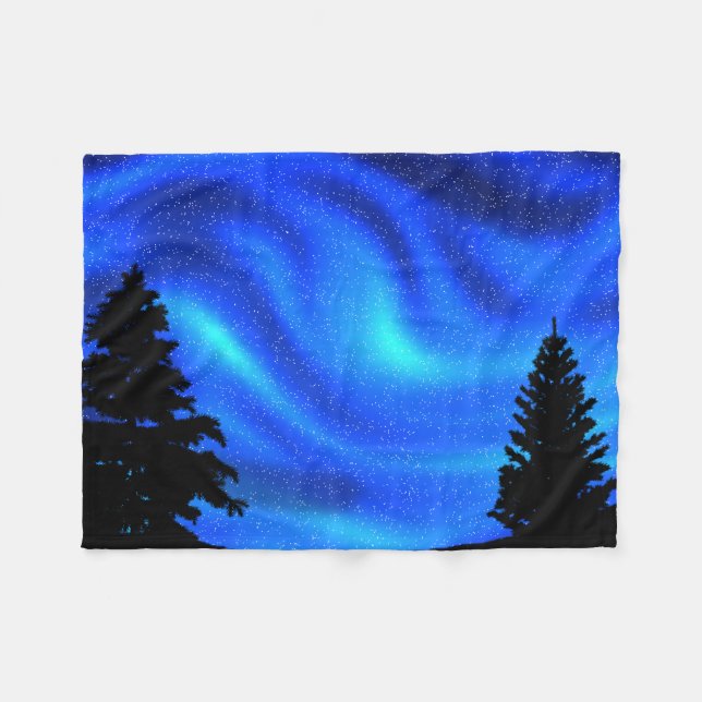Northern Lights Fleece Blanket (Front (Horizontal))