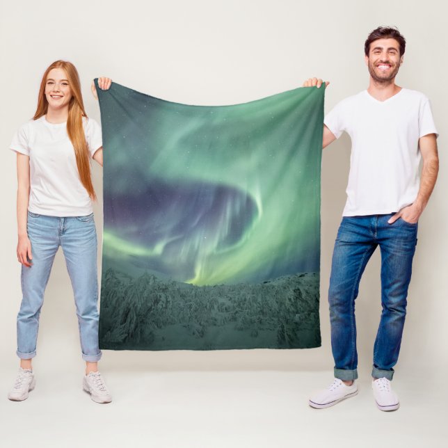 Northern Lights Fleece Blanket (In Situ)