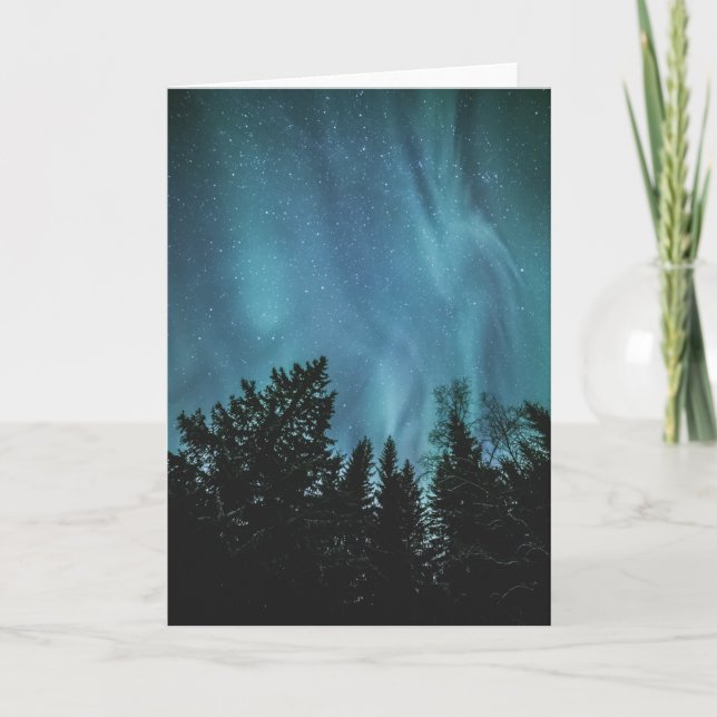 Northern Lights Forest Card (Front)