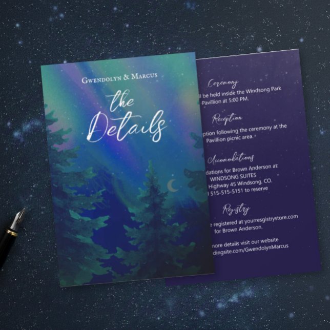 Northern Lights Forest Details Enclosure Card (Creator Uploaded)