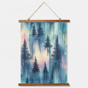 Northern Lights Forest Pattern Hanging Tapestry