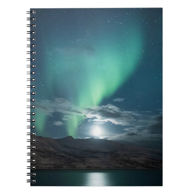 Northern Lights Full Moon Notebook (Front)