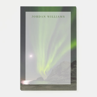 Northern LightS | Haukland Beach Island Norway Post-it Notes
