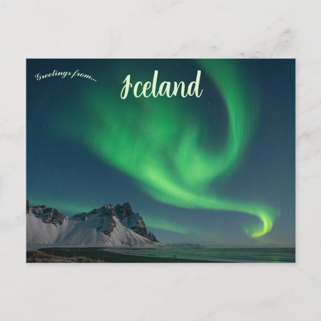 Northern Lights in Iceland Postcard (Front)