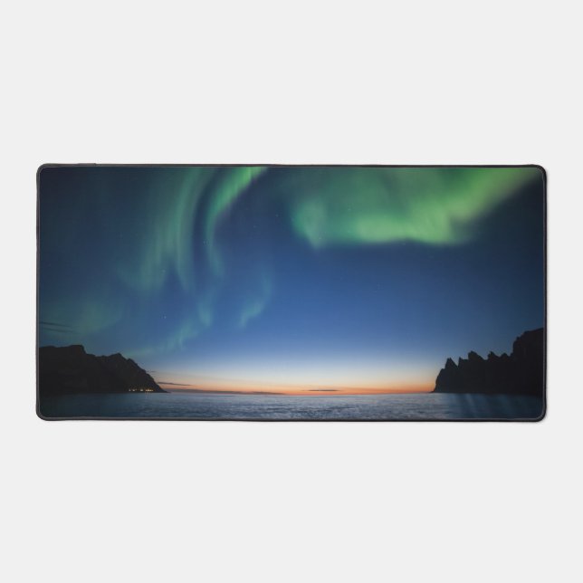 Northern Lights in Norway Desk Mat (Front)
