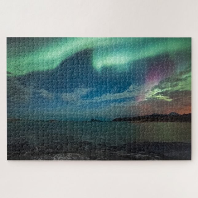 Northern Lights in Scandinavia Jigsaw Puzzle (Horizontal)