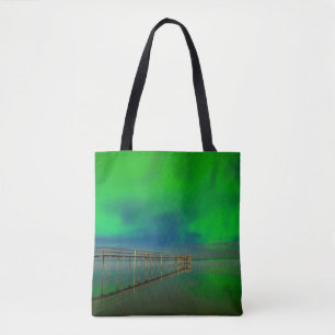 Northern Lights Lake Winnipeg Canada, Manitoba Tote Bag