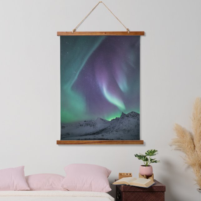 Northern Lights Landscape Photo Hanging Tapestry (Bedroom)