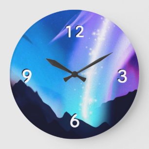 Northern Lights Large Clock