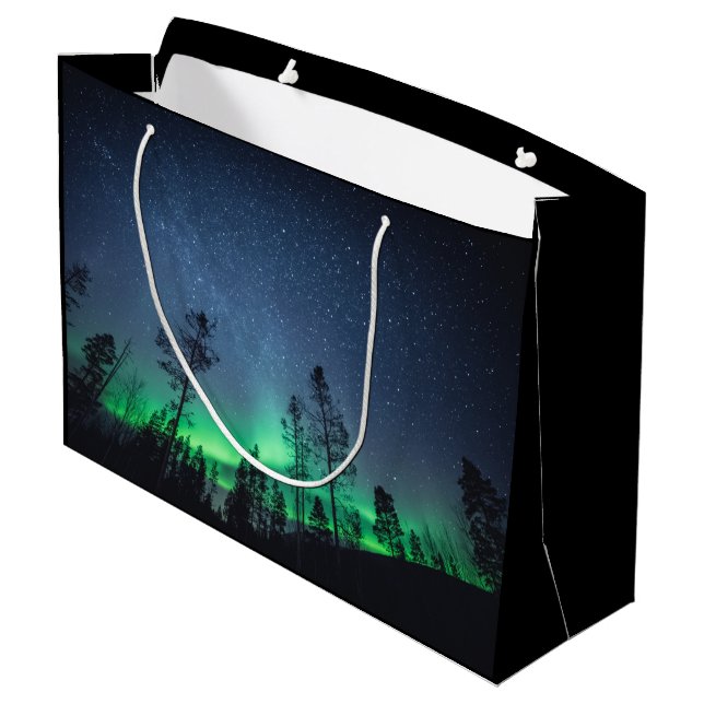 Northern Lights Large Gift Bag (Back Angled)