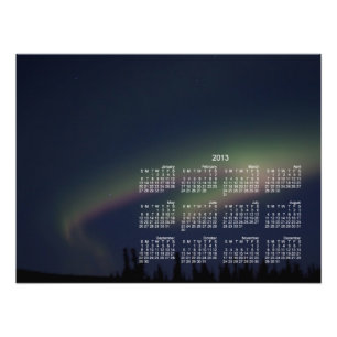 Northern Lights Loop; 2013 Calendar Photo Print