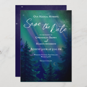 Northern Lights Magical Moment Save the Date