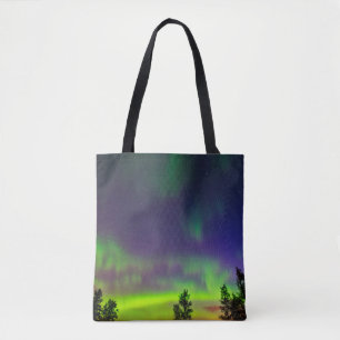 Northern Lights Manitoba Canada Tote Bag