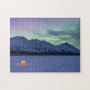 Northern Lights Moose Pass   Kenai Peninsula Jigsaw Puzzle