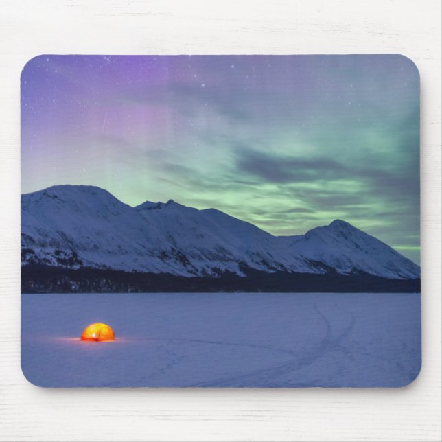 Northern Lights Moose Pass | Kenai Peninsula Mouse Pad (Front)