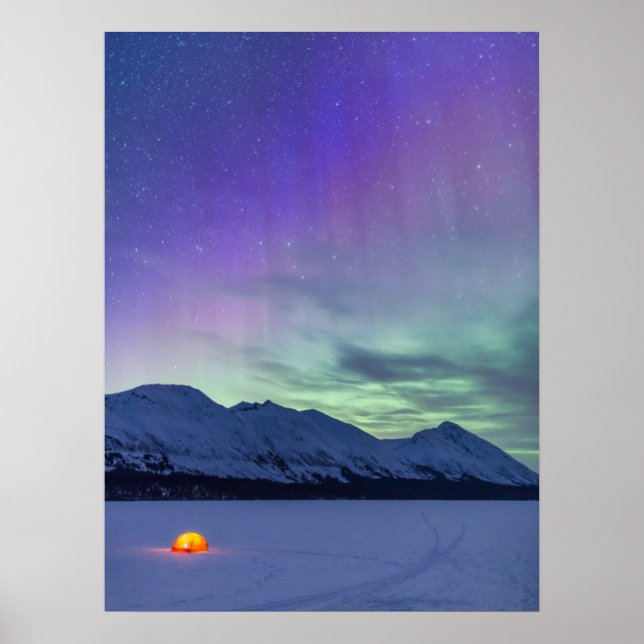 Northern Lights Moose Pass | Kenai Peninsula Poster (Front)