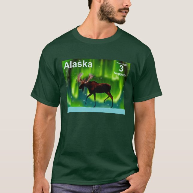 Northern Lights Moose T-Shirt (Front)