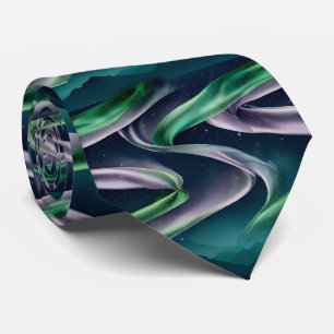 Northern Lights Nature Pattern Tie