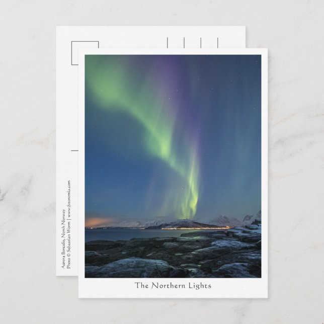 Northern Lights Nature Photo Postcard (Front/Back)