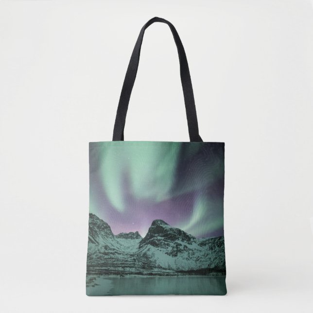 Northern Lights Nature Photo Tote Bag (Front)