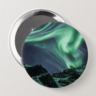 Northern Lights Norway 10 Cm Round Badge