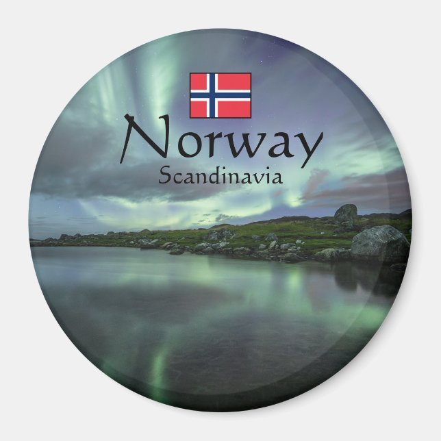 Northern Lights Norway Magnet (Front)