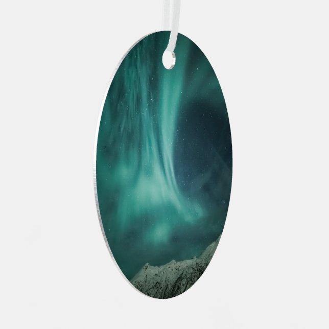 Northern Lights Norway Metal Tree Decoration (Front Right)