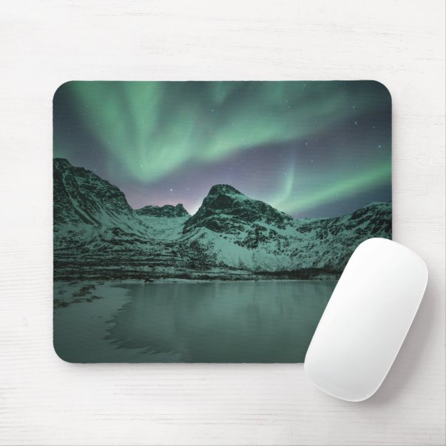 Northern Lights Norway Mouse Pad (With Mouse)