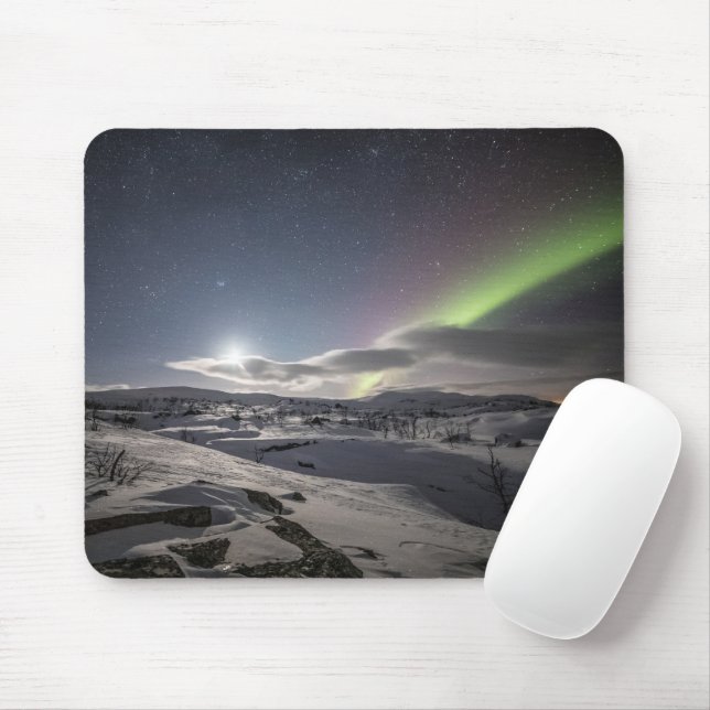 Northern Lights Norway Mouse Pad (With Mouse)