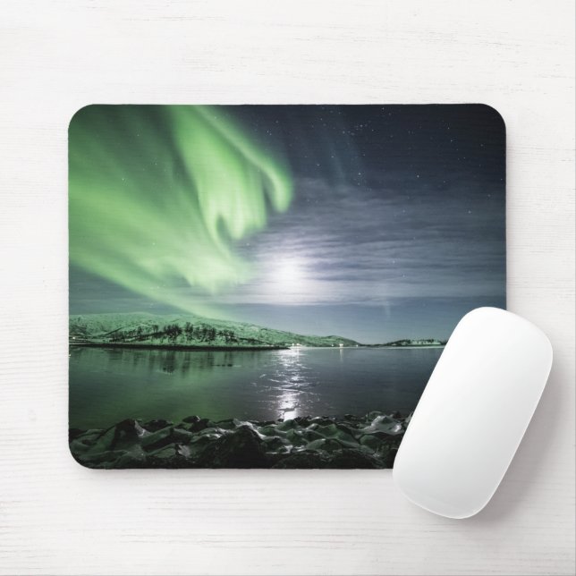 Northern Lights Norway Mouse Pad (With Mouse)