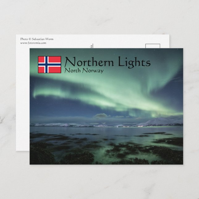 Northern Lights Norway Postcard (Front/Back)