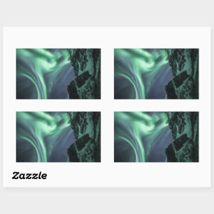 Northern Lights Norway Rectangular Sticker