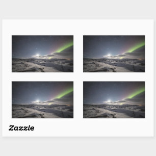 Northern Lights Norway Rectangular Sticker