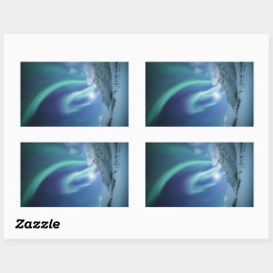 Northern Lights Norway Rectangular Sticker