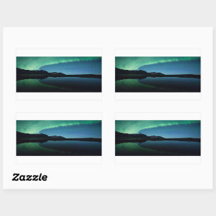 Northern Lights Norway Rectangular Sticker