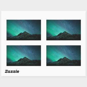 Northern Lights Norway Rectangular Sticker