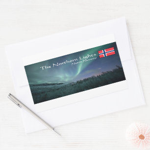 Northern Lights Norway Rectangular Sticker