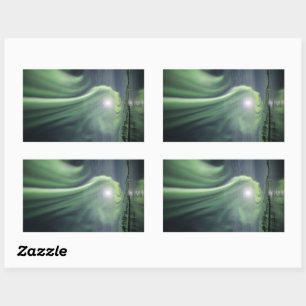 Northern Lights Norway Rectangular Sticker
