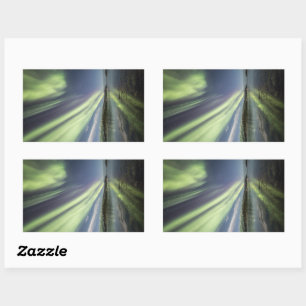 Northern Lights Norway Rectangular Sticker