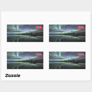 Northern Lights Norway Rectangular Sticker