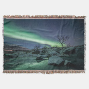 Northern Lights Norway Throw Blanket