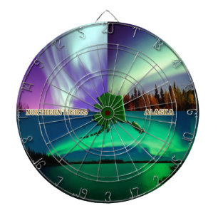 Northern Lights of Alaska Collage Dartboard