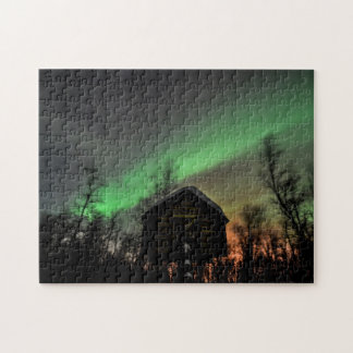 Northern Lights Over a Sami Goathi Puzzle