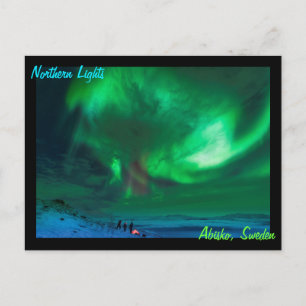 Northern Lights Over Abisko Sweden Postcard