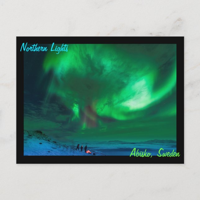 Northern Lights Over Abisko Sweden Postcard (Front)