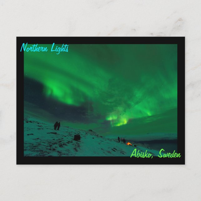 Northern Lights Over Abisko Sweden Postcard (Front)